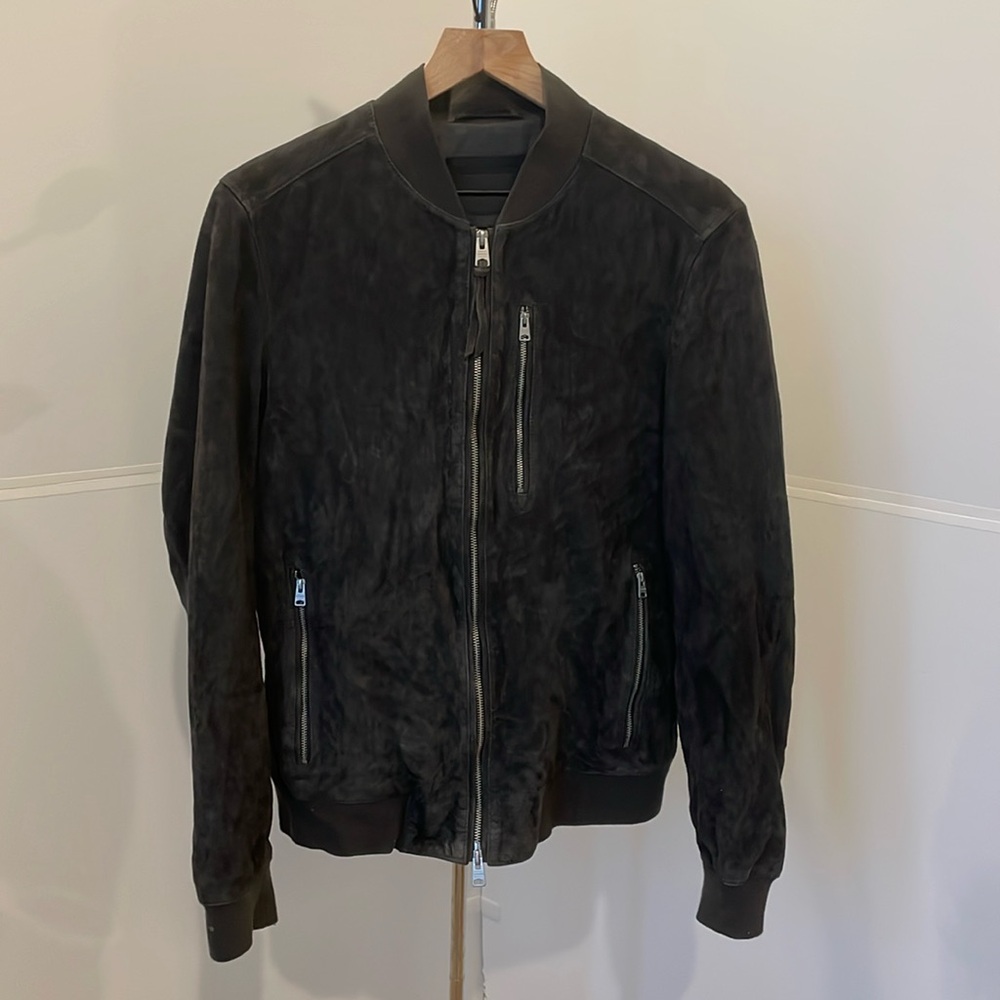 Men’s gray suede AllSaints jacket